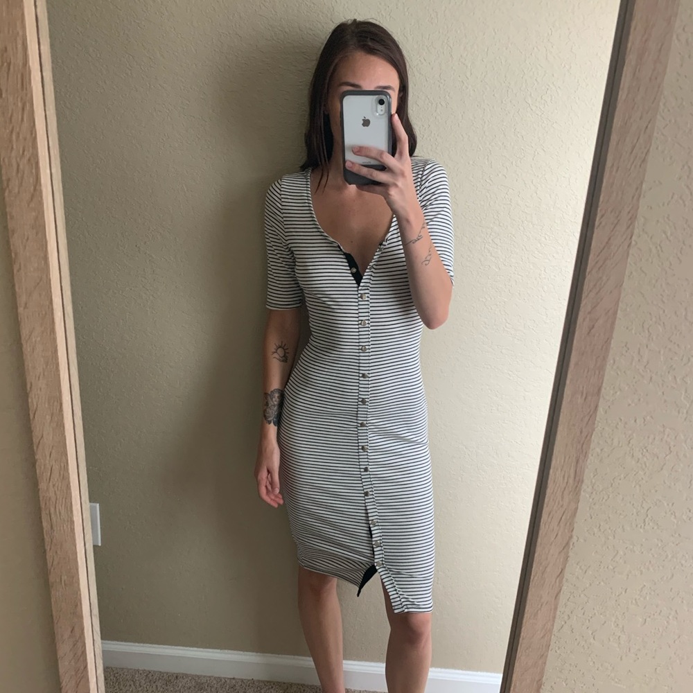 Heart Hips ribbed midi dress